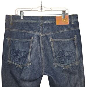 VTG Phat Farm Phat Classic Men's Jeans 38x34 Dark‎ Wash Embroidered Y2K Baggy